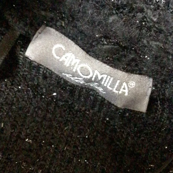 Camomilla knit jacket, black, glitter specs, 3/4 sleeves 44 - Picture 8 of 9